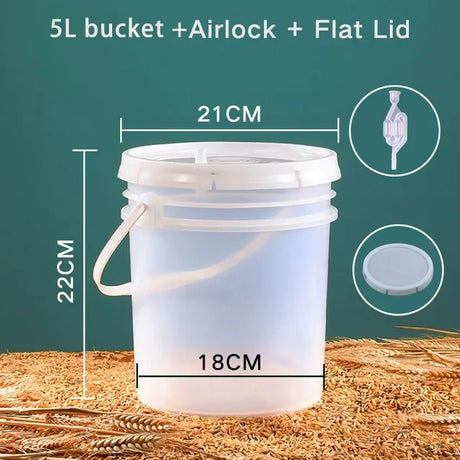 Barware Wine Fermenter Brewing Fermentation Beer For Bucket Making Equipment & With Kit Container Home Airlock