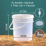 Barware Wine Fermenter Brewing Fermentation Beer For Bucket Making Equipment & With Kit Container Home Airlock