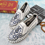 Basic Chinese Style Slip On Summer Flax Flat Women Casual Shoes Women Sneakers Large Size 44 Embroider Women's Loafers Shoes