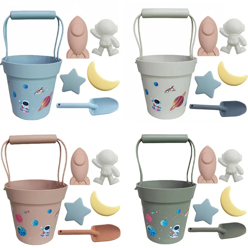 Beach Toy Sand Bucket Pool Beach Set Play Sand Outdoor Play Child Soft Rubber Summer Toy Water Play Beach Toys for Children Kid