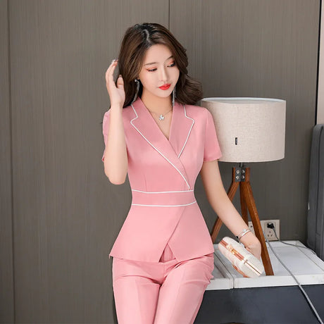 Beauty Salon estheticienne Spa Uniform Massage Work Clothes Foot Therapist Work Gowns for Women Blue Beautician Uniform Suit