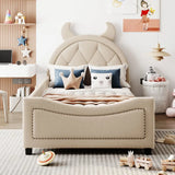 Bedroom upholstered day bed, with padded headboard, single bed, double bed, baby bed, baby cot, child bed, teen bed, cute