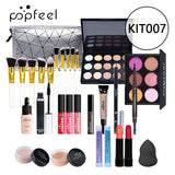 Beginner Makeup Set Basic Eyeshadow Lipstick Foundation Lip Glaze Full Line Makeup Gift Box Mitzvah Lasting Waterproof Cosmetics