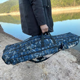 Belly Fishing Bags 2/3 Layer 110120/130/150cm Waterproof Outdoor Fishing Rod Bag Large Capacity Men's Fishing Storage Case