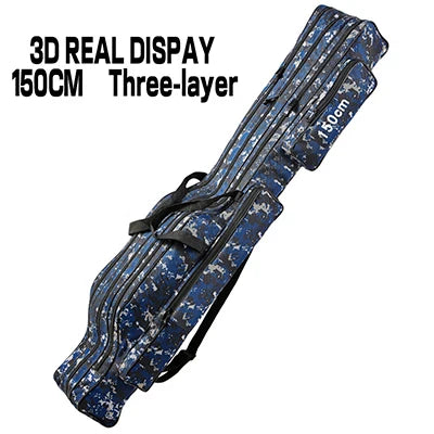 Belly Fishing Bags 2/3 Layer 110120/130/150cm Waterproof Outdoor Fishing Rod Bag Large Capacity Men's Fishing Storage Case