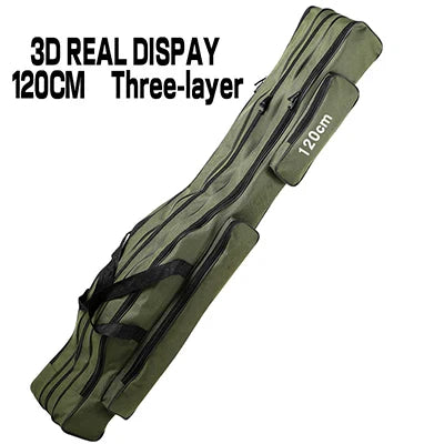 Belly Fishing Bags 2/3 Layer 110120/130/150cm Waterproof Outdoor Fishing Rod Bag Large Capacity Men's Fishing Storage Case