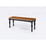 Better Homes & Gardens Autumn Lane Farmhouse Solid Wood Dining Bench, White and Natural Space Saving Furniture  Stool Chair