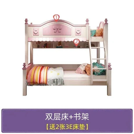 Bilayer Princess Children Beds Split Slide Up And Down Height Bunk Economic Children Beds Cama Infantil Bedroom Furniture QF50TC