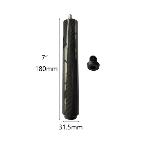 Billiard Extension Carbon Fiber 3K Pattern 7in 2in Pool Cue Lengthening Carom Cue Extension Billiard Accessories