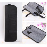 Black Hair Straightener Storage Bag Hair Styling Tool Easy Carrying Heat Resistant Mat Pad Nylon Curling Iron Carrying Case