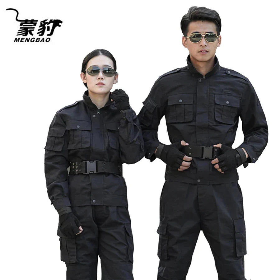 Black Military Uniform Tactical Suit Combat Shirt Uniforms Uniforme Militar Tatico Multicam Clothing Combat Hunting Clothes Men