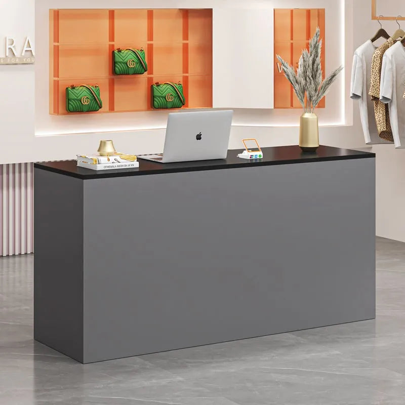 Black Minimalist Reception Desks Nordic Counter Luxury Office Reception Desks Small Modern Mostrador Commercial Furniture