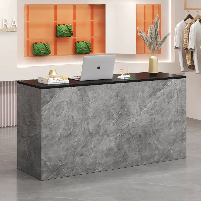 Black Minimalist Reception Desks Nordic Counter Luxury Office Reception Desks Small Modern Mostrador Commercial Furniture