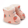 Bobora Winter Baby Boots Infant Girls Boys Warm Snow Boots Fashion Cartoon Print First Walkers Newborn Plush Solid Ball Bootas