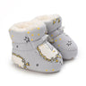 Bobora Winter Baby Boots Infant Girls Boys Warm Snow Boots Fashion Cartoon Print First Walkers Newborn Plush Solid Ball Bootas