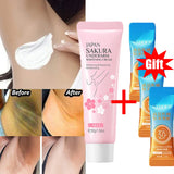 Body Whitening Cream Arms Thighs Underarm Knees Whitening Essence Cream Brighten Moisturizing Body Korean Skin Care Products 30g