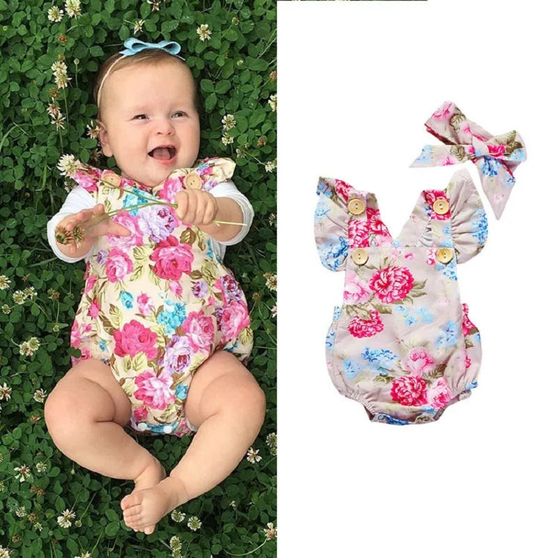 Bodysuits For Infants Baby Girl Newborns Romper & One-pieces Clothes Summer 0 To 3 6 12 24 Months Kids Overalls Female Jumpsuits