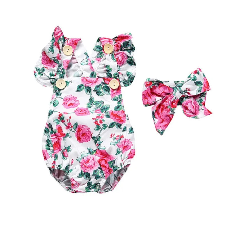 Bodysuits For Infants Baby Girl Newborns Romper & One-pieces Clothes Summer 0 To 3 6 12 24 Months Kids Overalls Female Jumpsuits