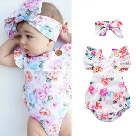 Bodysuits For Infants Baby Girl Newborns Romper & One-pieces Clothes Summer 0 To 3 6 12 24 Months Kids Overalls Female Jumpsuits