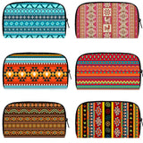 Bohemian Style Pattern Wallet Women’s Casual Classic Stripe Printing Casual Zipper Coin Bag Girls Long Purses Gift