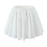 Boho Inspired white Gathered Mini skirt women nex sexy Strappy mini skirt summer cotton sexy hot girl kawaii skirt new