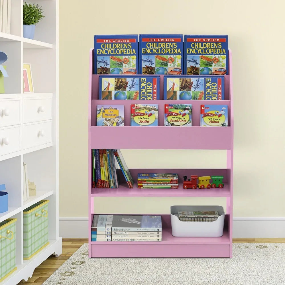 Bookshelf, magazine rack/bookshelf with storage space, suitable for home, living room, bedroom bookshelf