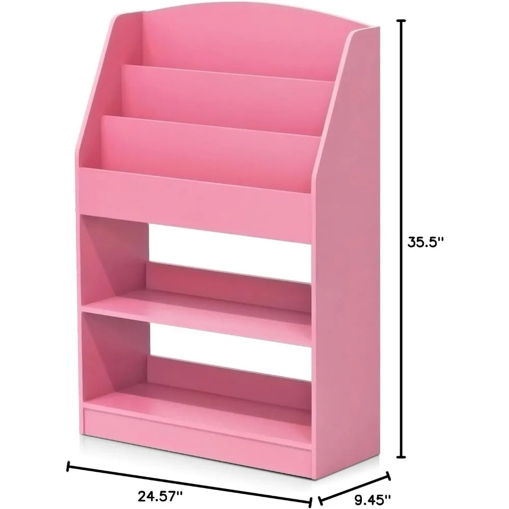 Bookshelf, magazine rack/bookshelf with storage space, suitable for home, living room, bedroom bookshelf