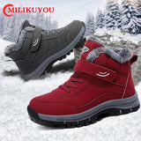 Boots Men's Women Slip On Winter Shoes For Men Waterproof Ankle Boots Winter Boots Male Snow Botines 2023 Black Botas Femininas