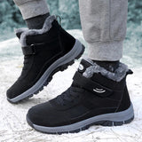 Boots Men's Women Slip On Winter Shoes For Men Waterproof Ankle Boots Winter Boots Male Snow Botines 2023 Black Botas Femininas