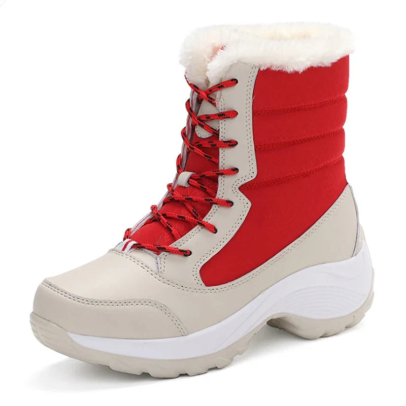 Boots Women Snow Flat Boots Ladies Platform Shoes Woman Fur Keep Warm Shoes For Women New Plus Size Winter Shoes Botas Mujer