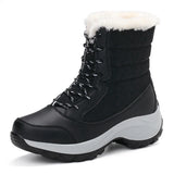 Boots Women Snow Flat Boots Ladies Platform Shoes Woman Fur Keep Warm Shoes For Women New Plus Size Winter Shoes Botas Mujer