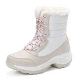 Boots Women Snow Flat Boots Ladies Platform Shoes Woman Fur Keep Warm Shoes For Women New Plus Size Winter Shoes Botas Mujer