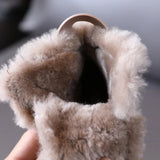 Boys New Kids Thickened Warm Snow Boots genuine leather Winter 2024 Girls Antiskid Cotton Boots 1-15 Years Old