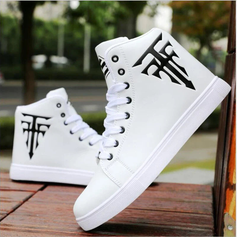 Brand Men Leather High-Top Skateboarding Shoes Men's Sneakers Male Fashion Non-Slip Sport Shoes Zapatillas Hombre Mens Footwear