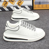 Branded air-cushion white shoes for men and women, casual sneakers for couples, fashionable and versatile white sneakers