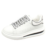 Branded air-cushion white shoes for men and women, casual sneakers for couples, fashionable and versatile white sneakers