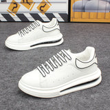 Branded air-cushion white shoes for men and women, casual sneakers for couples, fashionable and versatile white sneakers