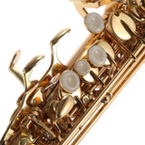 Brass Straight Soprano Saxophone Bb BFlat Woodwind Instrument Natural Shell Key Carve Pattern with Carrying Case Sax Accessories