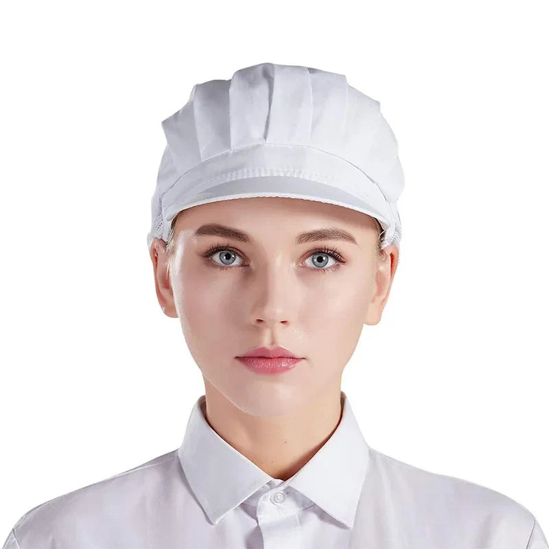 Breathable mesh Both Sexes Workshop Cap Hotel Restaurant Kitchen Cafe Bakery Work Hats Catering Industry Back Kitchen Chef Cap