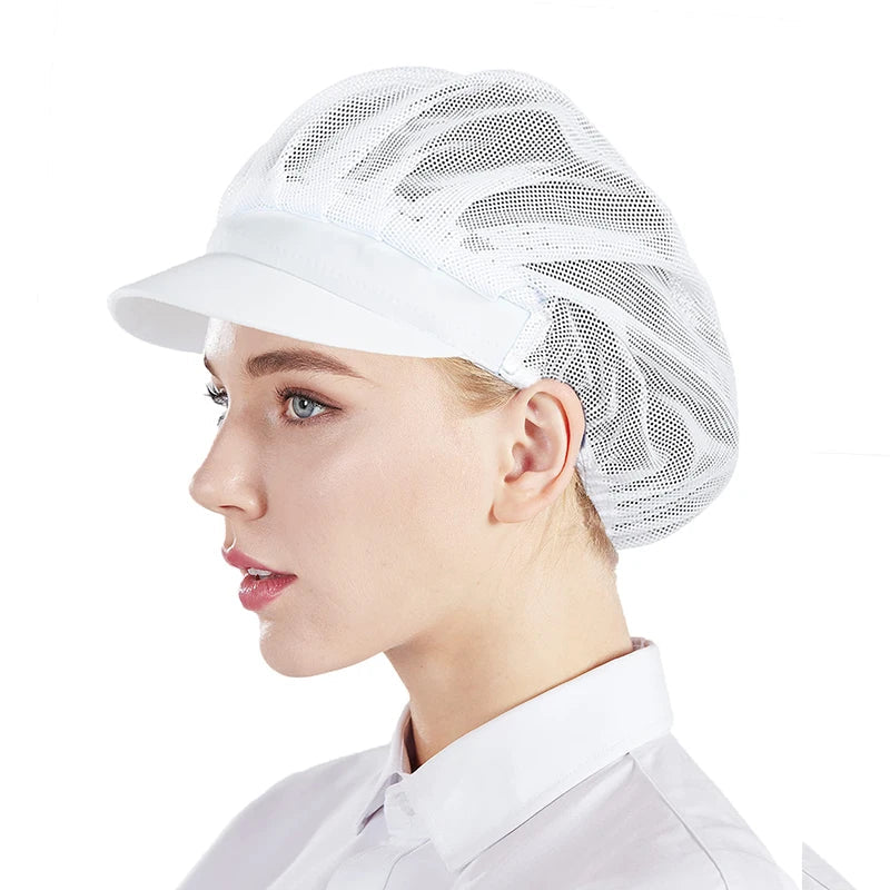 Breathable mesh Both Sexes Workshop Cap Hotel Restaurant Kitchen Cafe Bakery Work Hats Catering Industry Back Kitchen Chef Cap