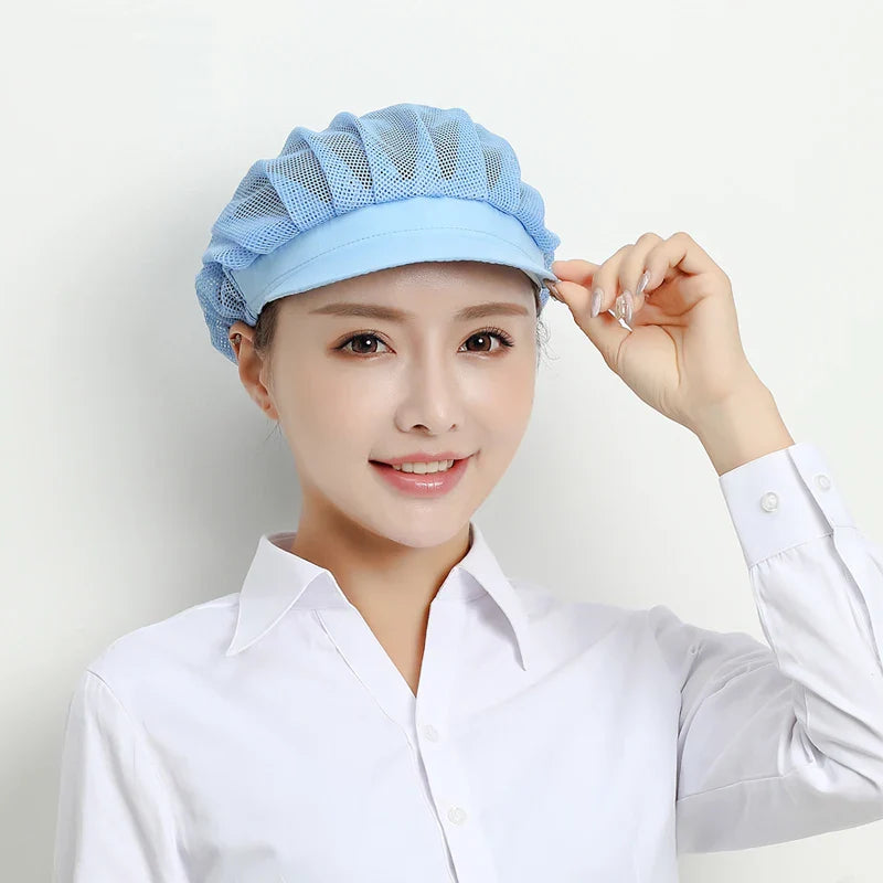 Breathable mesh Both Sexes Workshop Cap Hotel Restaurant Kitchen Cafe Bakery Work Hats Catering Industry Back Kitchen Chef Cap