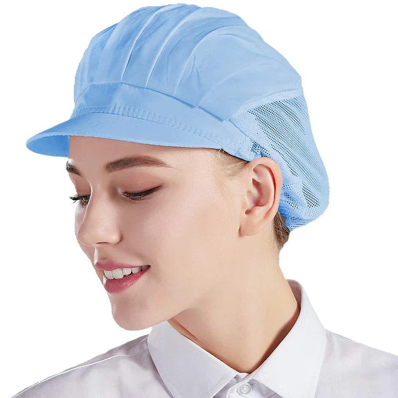 Breathable mesh Both Sexes Workshop Cap Hotel Restaurant Kitchen Cafe Bakery Work Hats Catering Industry Back Kitchen Chef Cap