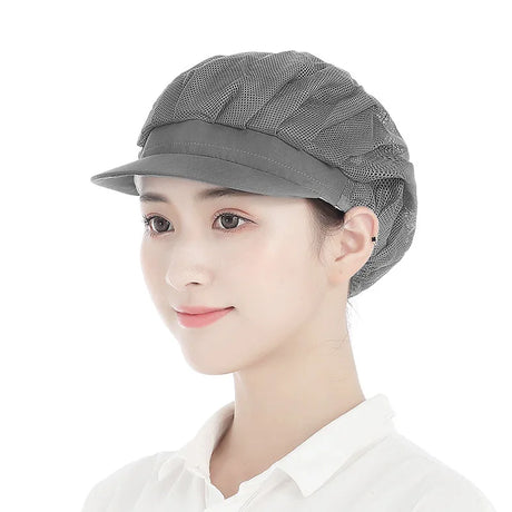 Breathable mesh Both Sexes Workshop Cap Hotel Restaurant Kitchen Cafe Bakery Work Hats Catering Industry Back Kitchen Chef Cap