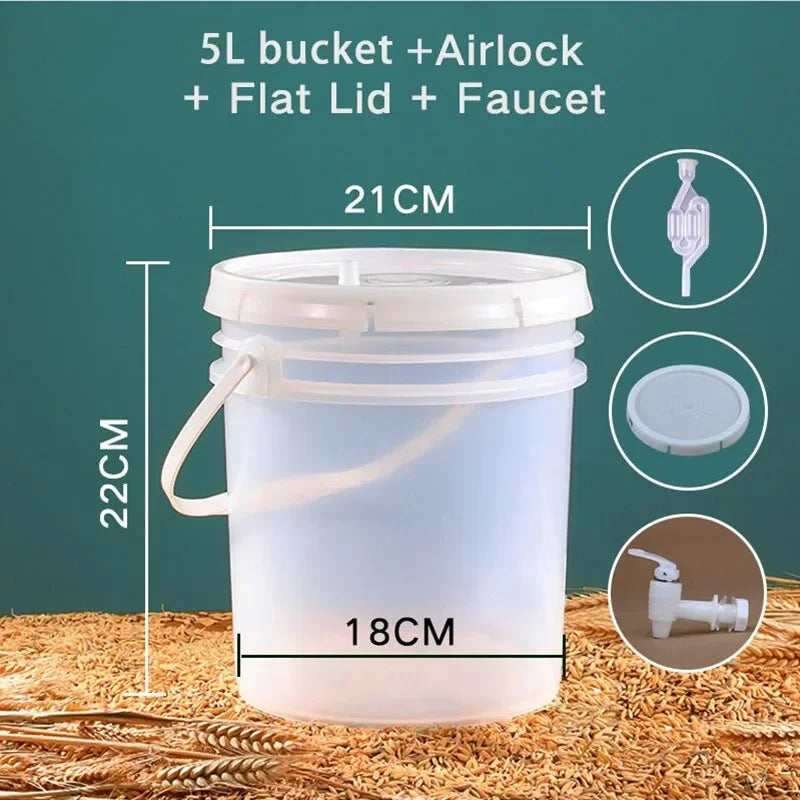 Brewing Kit & Barware Beer Container Wine Equipment For Airlock With Fermenter Making Bucket Fermentation Home