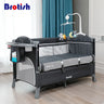 Brotish New Upgrade Multifuction Baby Crib Splicing Large Kid Bed Removable bb Portable Folding Newborn Cot Bedside Bed Cradle