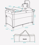 Brotish New Upgrade Multifuction Baby Crib Splicing Large Kid Bed Removable bb Portable Folding Newborn Cot Bedside Bed Cradle