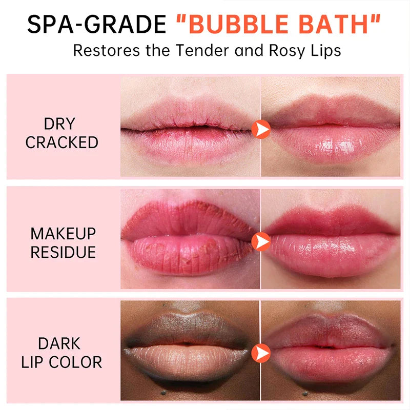 Bubble Lip Balm Lightening Dark Lip Mask Gloss Oil Makeup Exfoliating Clean Moisturizer Beauty Health Lip Care Product New 2023