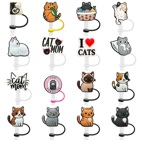 Bulk Sale Popular Drinking Straw Toppers Bad Bunny Karol G Straws Cap Cute Animals Dust Prevent Cover Hot Films Accessories