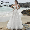 CHANDELA Chic Modern Wedding Dresses A-Line Spaghetti Straps Appliques Pleat Bridal Gown Robe De Mariée For Women Custom Made