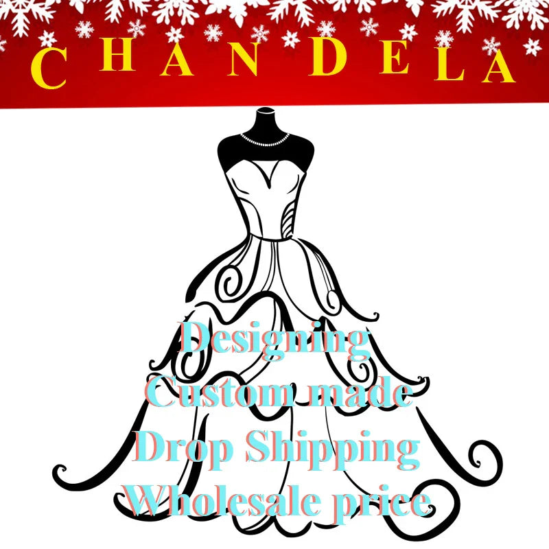 CHANDELA Chic Tank Deep V-Neck A-Line Wedding Dresses Appliques Backless Sleeveless Pleat Custom Made Vestido De Noiva 2023